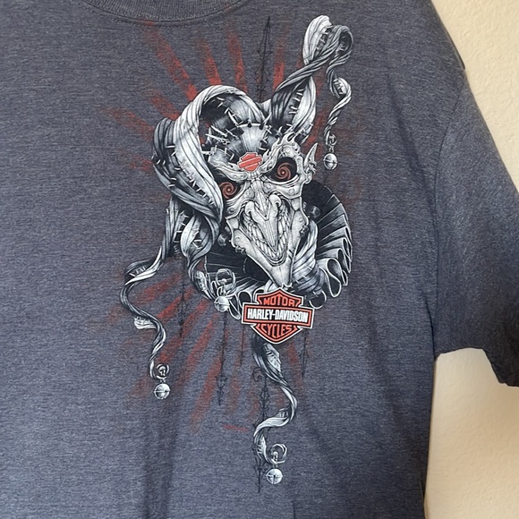 Harley Davidson Robotic Jester clown Graphip T-SHIRT sz M - Picture 2 of 9